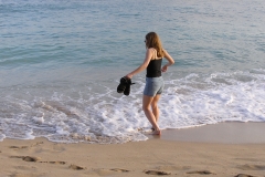 Melissa on beach at Waikiki 5/6
